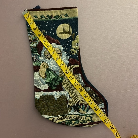 Greenbrier International Tapestry Santa’s Sleigh Christmas and Snowman Stockings - Picture 4 of 5